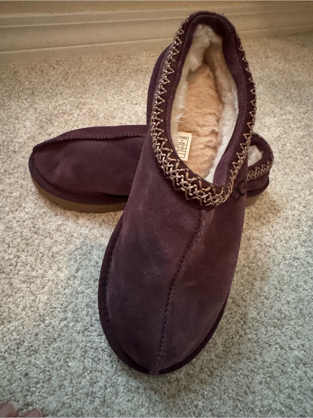 Ugg Tasman Purple Slip-On Slippers 10